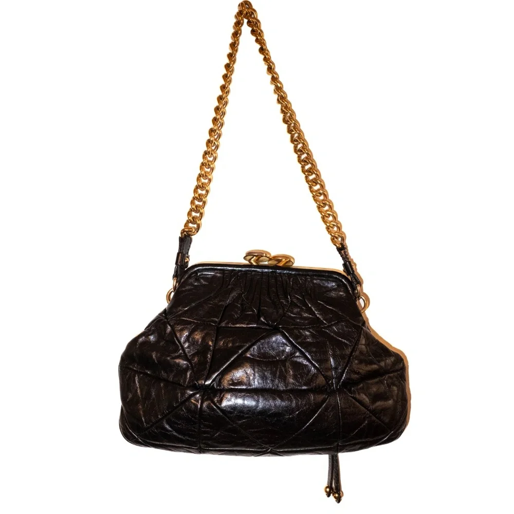 RARE Archival Marc Jacobs Patchwork Little Stam Bag - Black/Gold - 2007 - Picture 2 of 10
